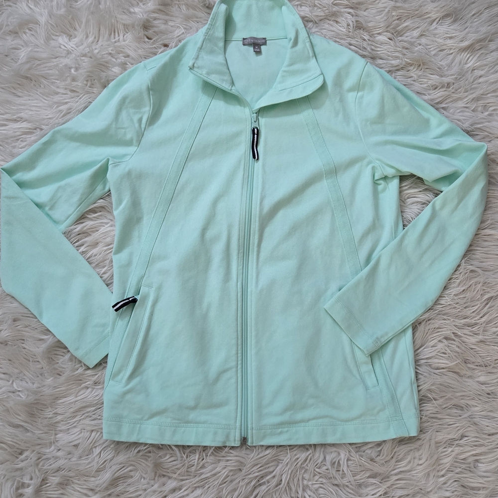 Talbots Light Blue Zip-Up Jacket - Picture 8 of 8